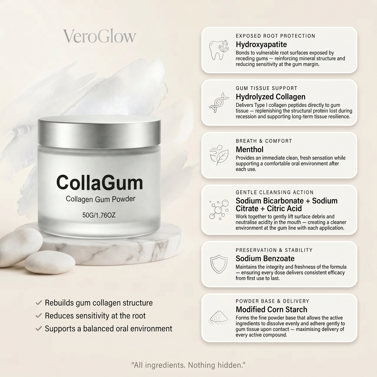 VeroBase Collagen Gum Powder