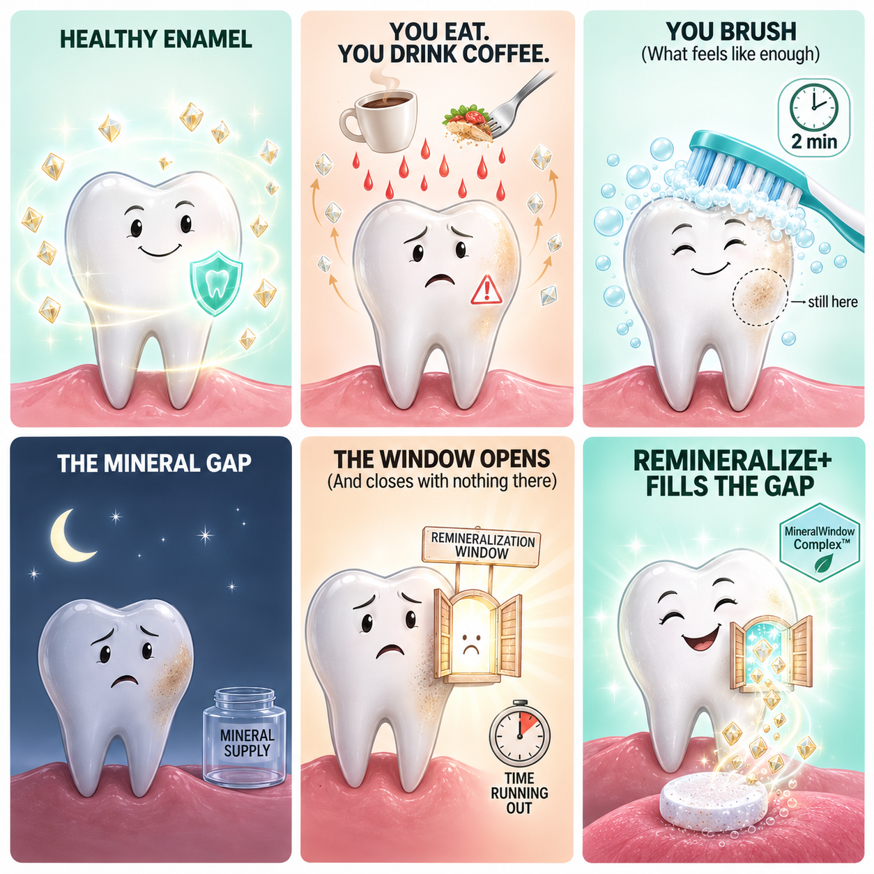 VeroCare lozenge dissolving and releasing minerals