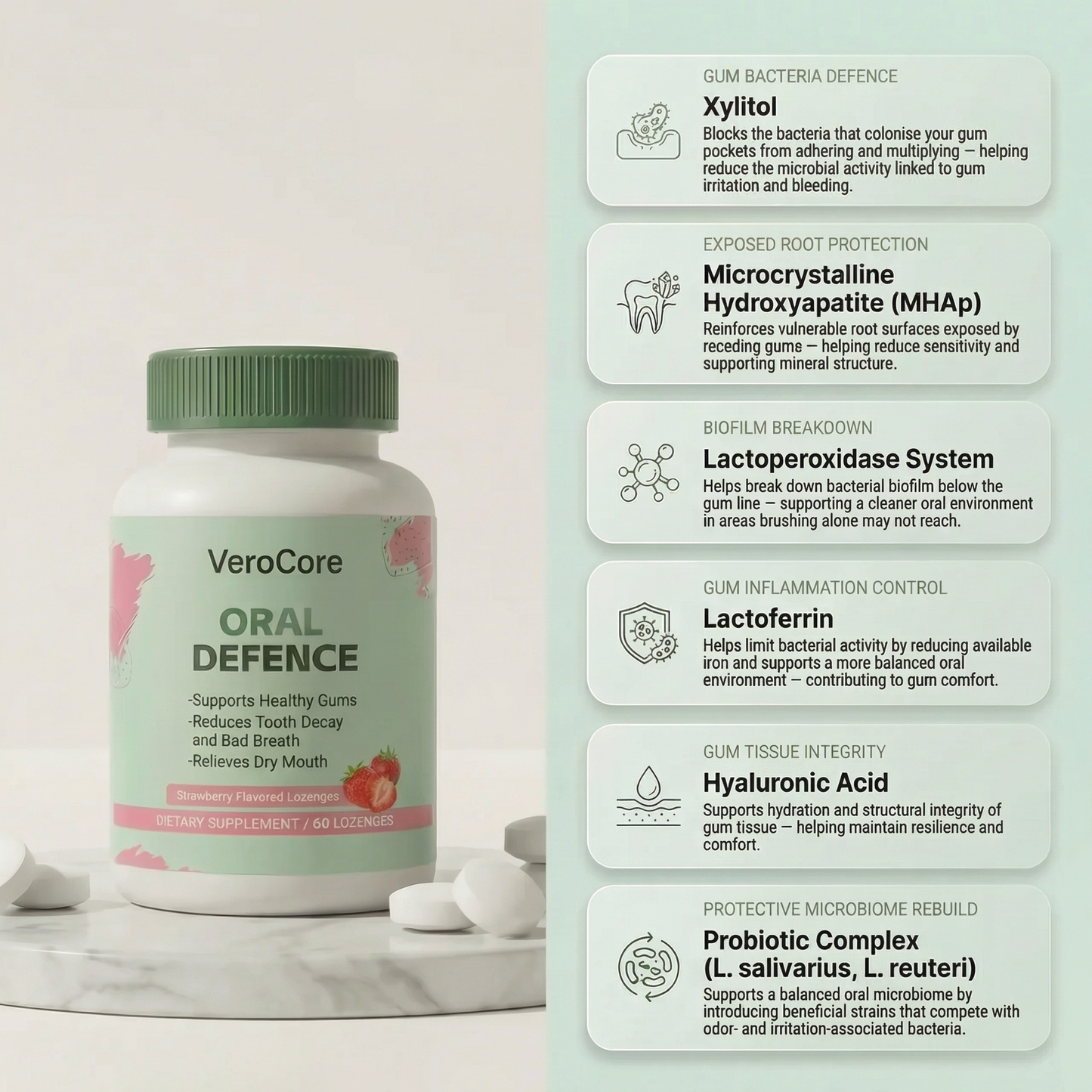 VeroCore™ Oral Defence Supplements for Gums Receding