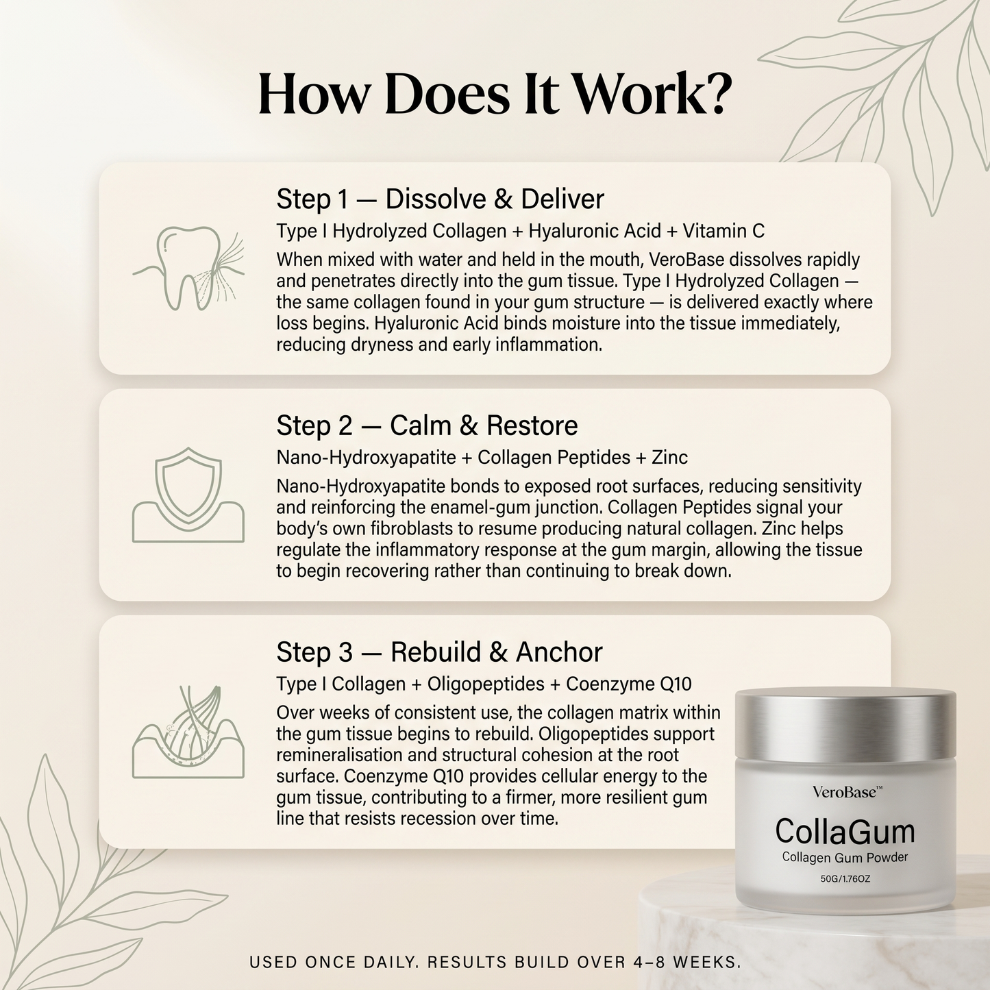 VeroBase Collagen Gum Powder