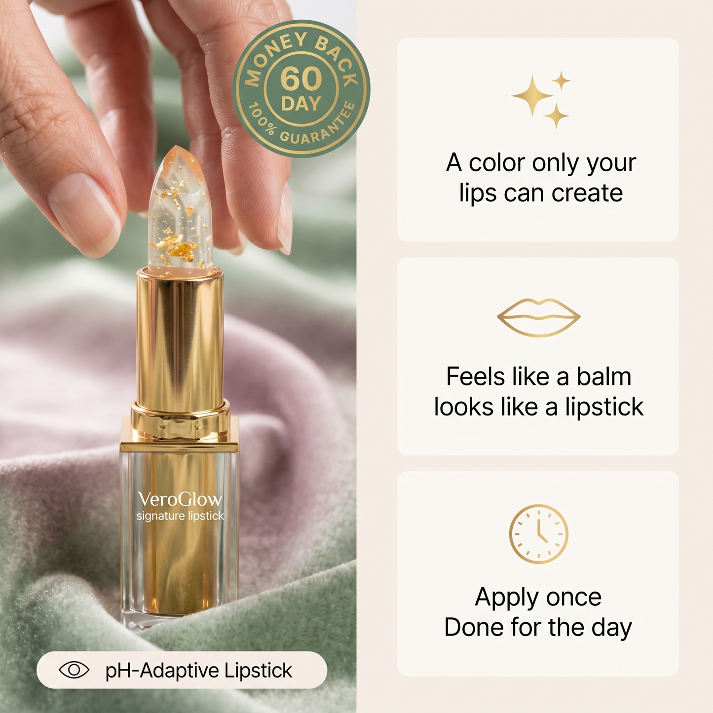 VeroGlow Signature Lipstick for Dry Lips