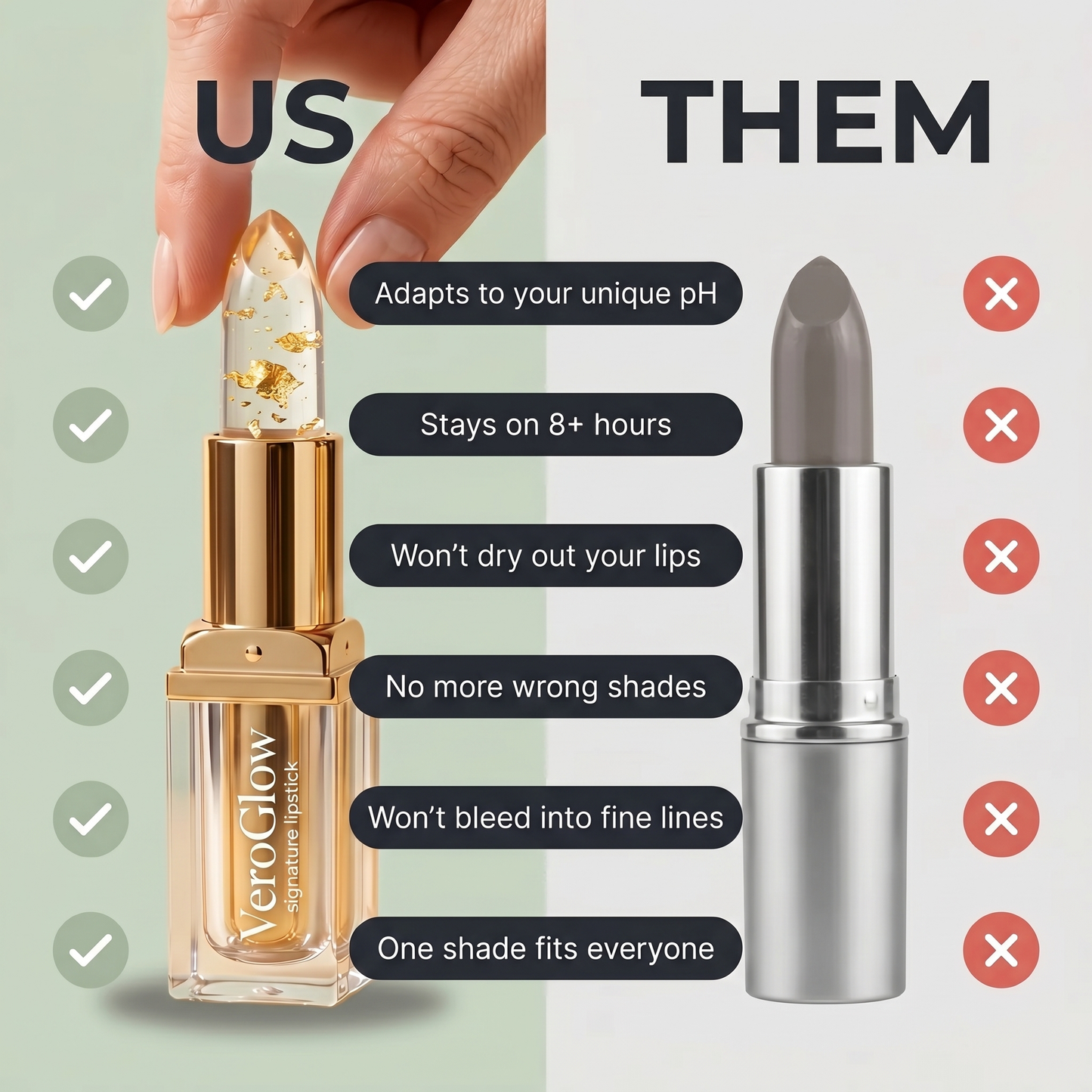 VeroGlow Signature Lipstick for Dry Lips